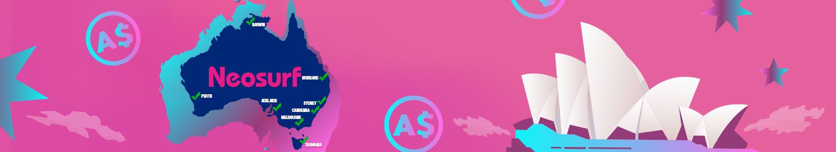 Calling all Aussies! Play with NEOSurf at Red Stag 