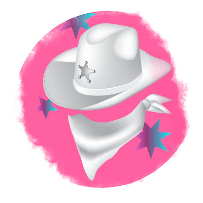 Cowboy hat and bandana