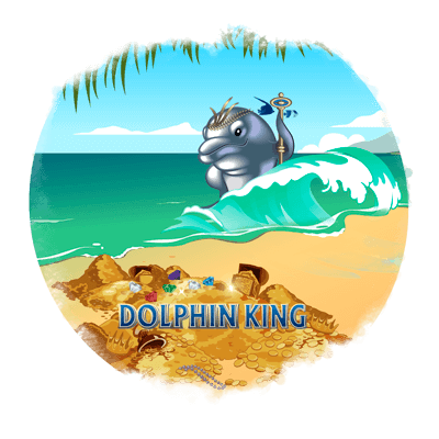 Dolphin surfing at the beach