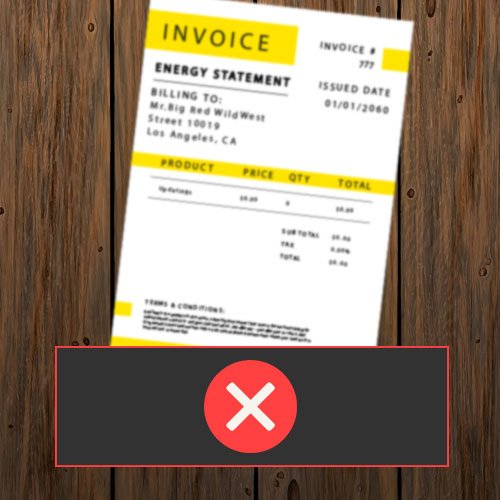 invoice not accepted