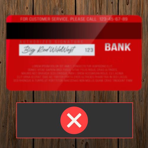 blured credit card